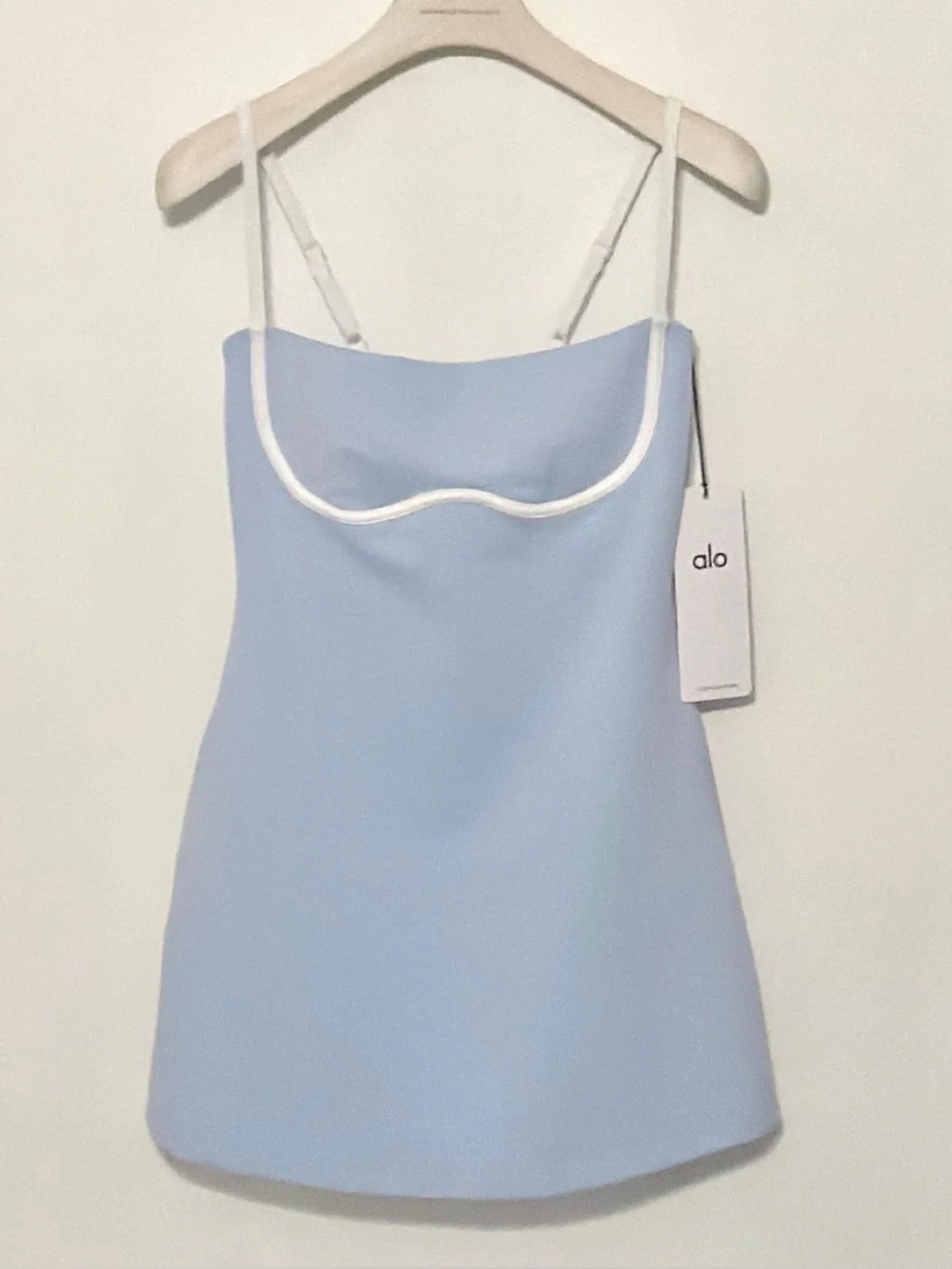 NWT ALO Airbrush Streamlined Dress • Seashell Blue • in Size X-Small • Brand New